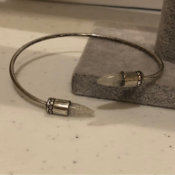 New* in Box Jade & Jasper Bracelet- silver tone with clear crystal ends - Picture 6 of 13